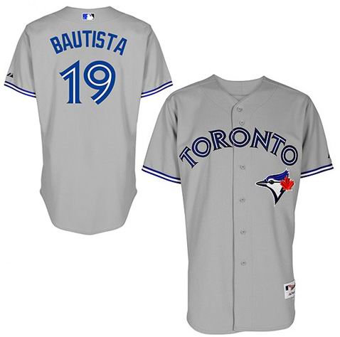 Youth 2012 Toronto Blue Jays 19 Jose Bautista grey cool base jerseys