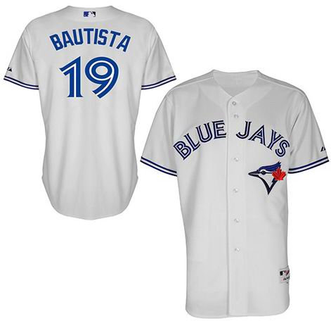 Youth 2012 Toronto Blue Jays 19 Jose Bautista Home Jersey cool base white Stitched MLB Jersey