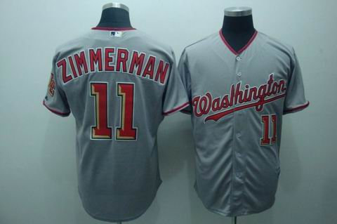 mlb washington nationals #11 zimmerman grey(Cool Base)
