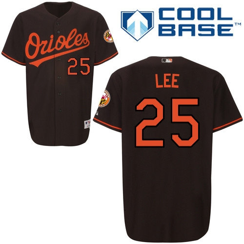 MLB Baltimore Orioles 25# Derrek Lee black Cool Base Jerseys