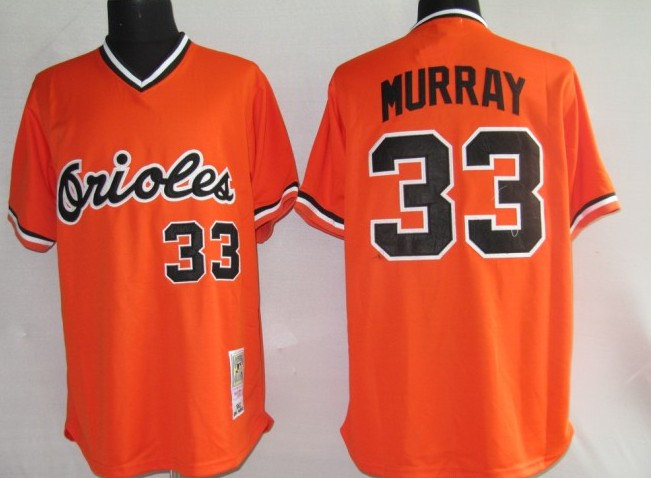 MLB Jerseys baltimore orioles 33# MURRAY Orange M&N