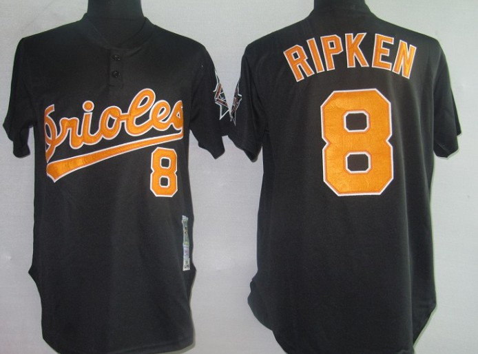MLB Jerseys baltimore orioles 8# RIPKEN black M&N
