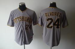Pittsburgh Pirates #24 Alvarez Grey Jerseys