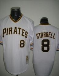 Pittsburgh Pirates #8 Willie Stargell White Jerseys