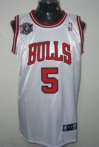 Chicago Bulls 5 Carlos Boozer WHITE 20th anniversary Chicago Bulls 5 Carlos Boozer WHITE 20th anniversary