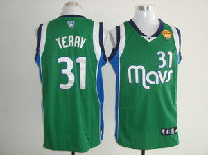 Dallas Mavericks 31 Jason Terry Green Jersey Finals