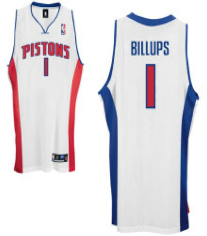 Detroit Pistons 1 C Billups Home white