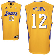 Los Angeles Lakers Brown Shannon #12 yellow Los Angeles Lakers Brown Shannon #12 yellow