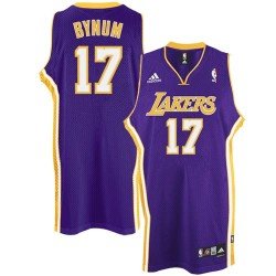Los Angeles Lakers Bynum #17 purple swingman jersey Los Angeles Lakers Bynum #17 purple swingman jersey