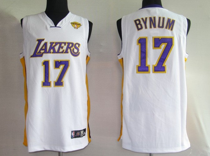 NBA Jersey Los Angeless Lakers 17# Bynum White【2010 Finals