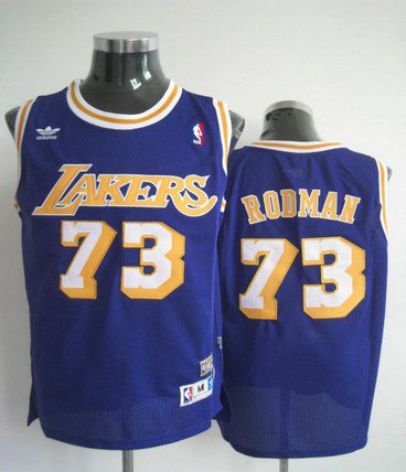 NBA JERSEYSLos Angeles Lakers Rodman #73 blue NBA JERSEYSLos Angeles Lakers Rodman #73 blue