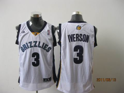memphis grizzlies #3 iverson white(2011 swingman revolution 30)