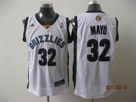 memphis grizzlies #32 mayo white[2011 swingman revolution 30]