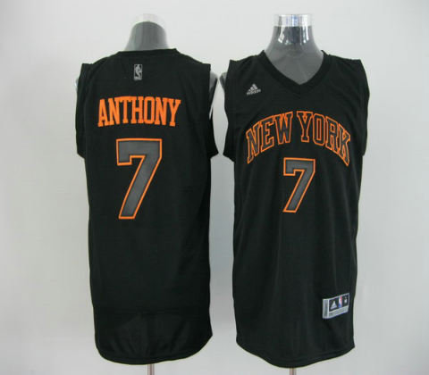New York Knicks 7 Carmelo Anthony black Fashion Jersey New York Knicks 7 Carmelo Anthony black Fashion Jersey