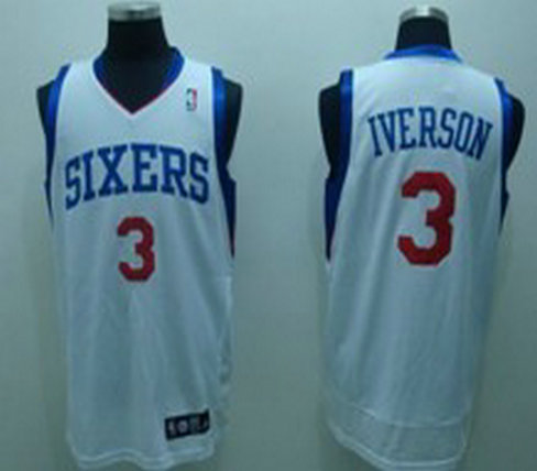 Philadelphia Sixers #3 IVERSON White Jersey Philadelphia Sixers #3 IVERSON White Jersey