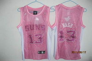 Women Phoenix Suns 13 Steve Nash Pink Jersey