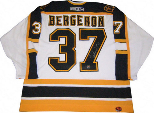 NHL Boston Bruins #37 Bergeron White Jersey NHL Boston Bruins #37 Bergeron White Jersey