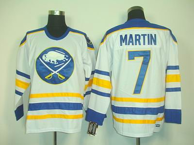 Buffalo Sabres 7 Rick Martin White CCM Throwback Jersey