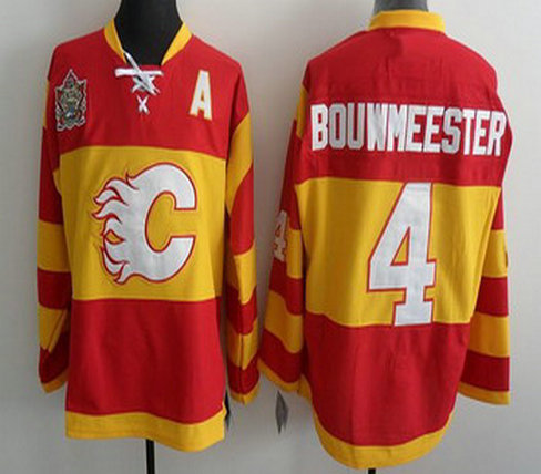 Calgary Flames 4 Jay Bouwmeester Red 2011 Heritage Classic Jersey Calgary Flames 4 Jay Bouwmeester Red 2011 Heritage Classic Jersey