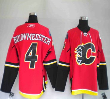 Calgary Flames 4# BOUWMEESTER red jerseys Calgary Flames 4# BOUWMEESTER red jerseys