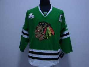 Chicago Blackhawks 19 CAMPBELL  green Jersey