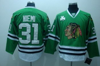 Chicago Blackhawks 31 Niemi green Ice  Jerseys