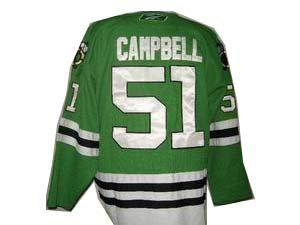 Chicago Blackhawks campbell 51 Green Jersey Chicago Blackhawks campbell 51 Green Jersey