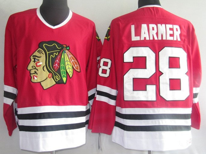 NHL Jerseys Chicago Blackhawks 28# LARMER Red【CCM
