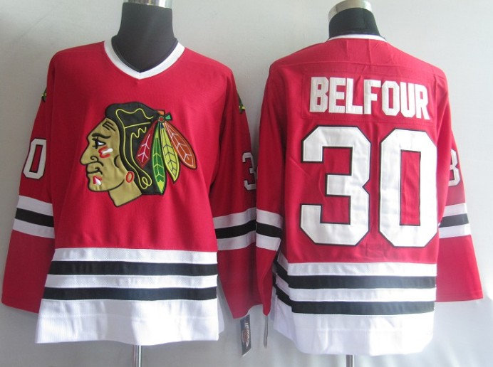 NHL Jerseys Chicago Blackhawks 30# BELFOUR Red【CCM