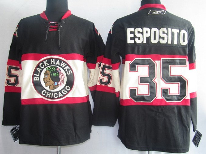 NHL Jerseys Chicago Blackhawks 35 ESPOSITO Black【The third section