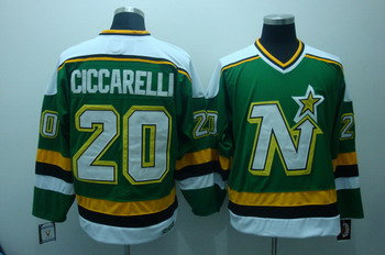 Dallas Stars 20 ciccarelli Green jerseys CCM