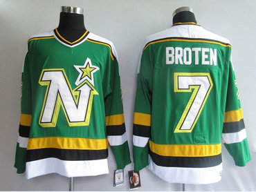 Dallas Stars 7 Broten Green CCM