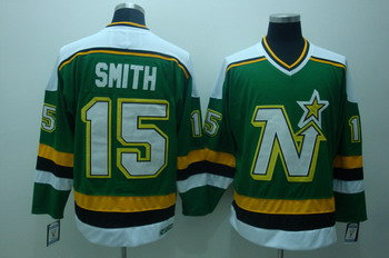 Dalls Stars 15 Smith Green Jerseys CCM 2