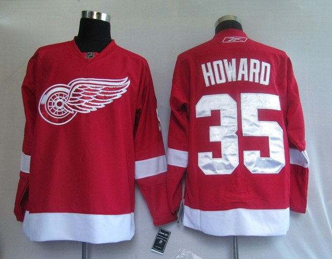 Deroit Red wings 35# Hdward Red Jersey Deroit Red wings 35# Hdward Red Jersey