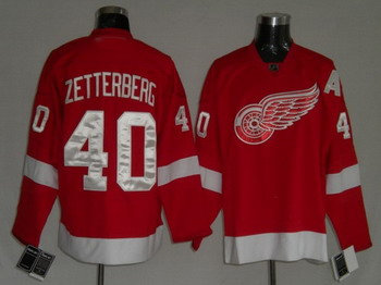 Detoit Red Wings 40 Henrik Zetterberg Red A patch