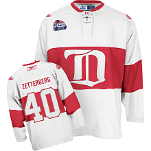 NHL Detroit Red Wings #40 Henrik Zetterberg Winter Classic White Jersey(C patch)