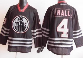2012 Edmonton Oilers 4 Taylor Hall Black Jerseys
