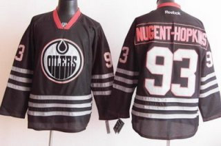 2012 Edmonton Oilers 93 Ryan Nugent Hopkins Black Jerseys