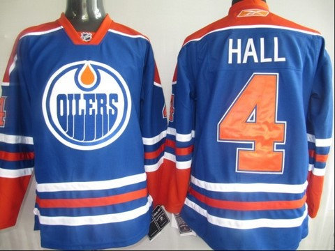 NHL Jerseys Edmonton Oilers 4 Hall Blue Jerseys