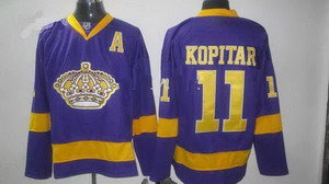 Los Angeles Kings 11 Anze Kopitar Purple ice  Jerseys