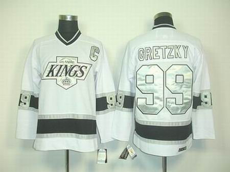 Los Angeles Kings 99 GRETZKY CCM C Patch white jersey