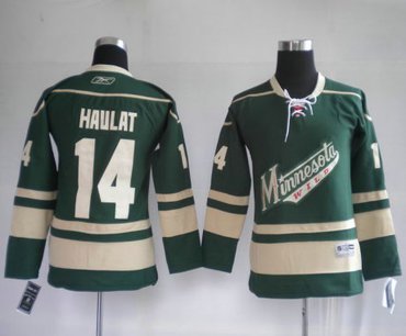 Youth NHL Jerseys Minnesota Wild 14# HAVLAT GREEND