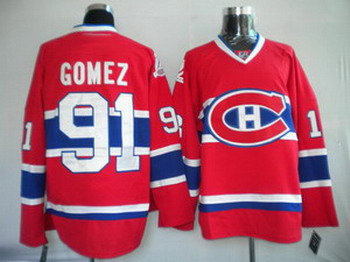 Montreal Canadiens 91 GOMEZ Red kids jersey