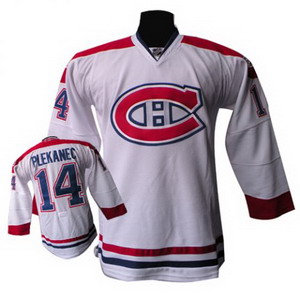 NHL Montreal Canadiens #14 Tomas Plekanec 100th White Jersey