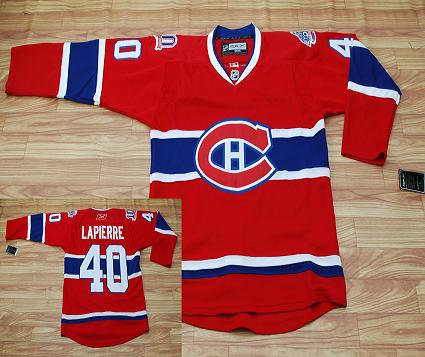 NHL Montreal Canadiens #40 Lapierre CH Patch Red Jersey NHL Montreal Canadiens #40 Lapierre CH Patch Red Jersey