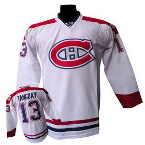 Montreal Canadiens #13 Alex Tanguay White CH Patch Jersey