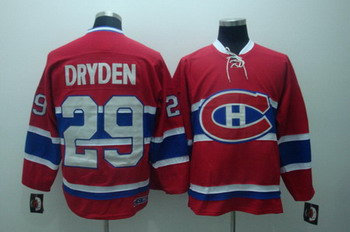 Montreal Canadiens 29 dryden red Jerseys CH Patch