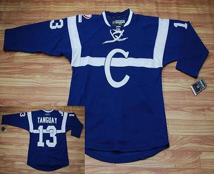 Montreal Canadiens #13 Alex Tanguay Blue C Patch Jersey