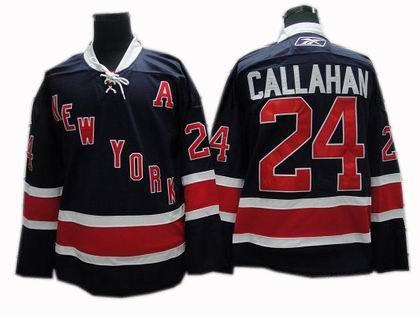 New York Rangers #24 Ryan Callahan 85TH jerseys DK blue