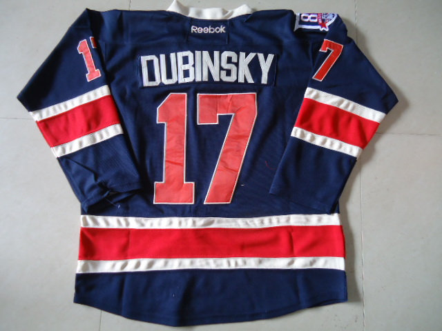 Nhl  jerseys NY Rangers 17 DUBINSKY Dark blue 85th